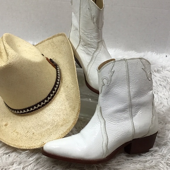 Free People Shoes - Free People white patent leather New Frontier western boots 38